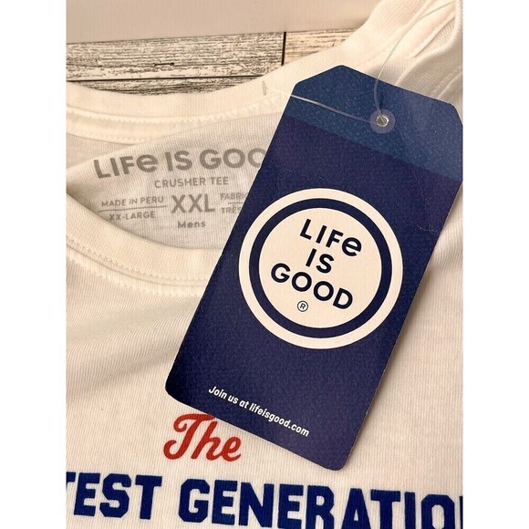 Life is Good Shirt Womens XXL Crusher Tee White We Got This America Patriotic - Picture 5 of 10
